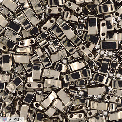 MIYUKI Half Tila Beads, Nickel Plated # 190 - 10 grams