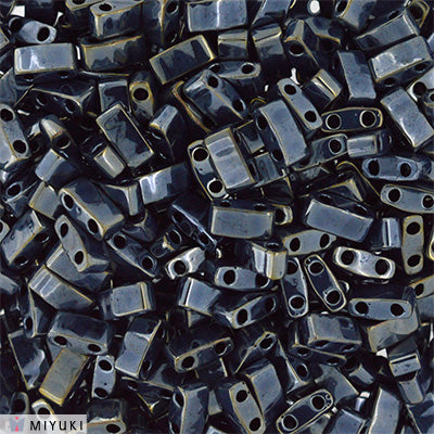 MIYUKI Half Tila Beads, Metallic Light Gunmetal # 464 - 10 grams
