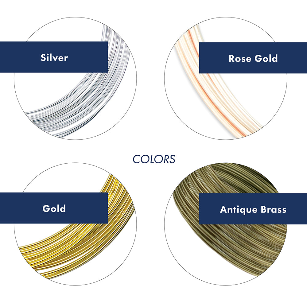 Beadalon Memory Wire Rose Gold Extra Large Necklace 0.50 oz (1mm .039in)