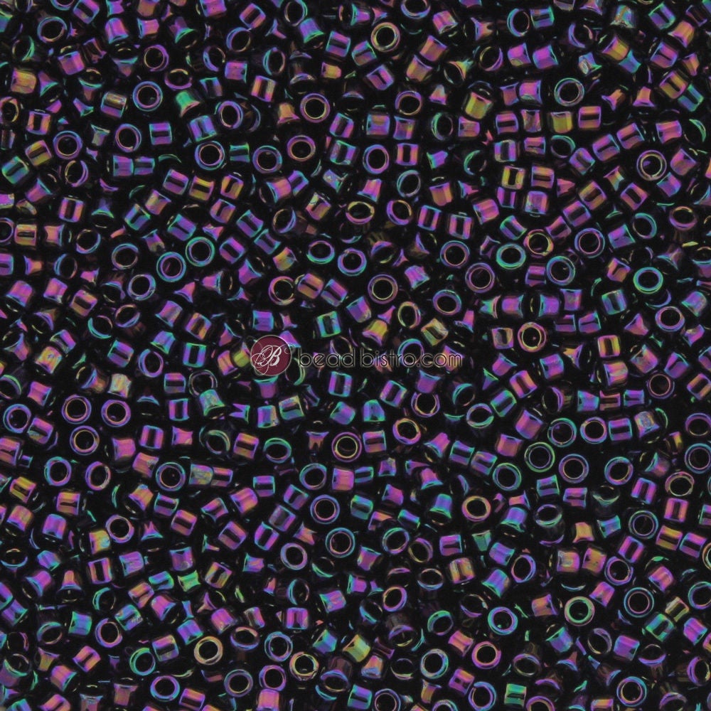 10g MIYUKI 11/0 DELICA Seed beads - METALLIC Purple Iris - size 11 seed beads - #4