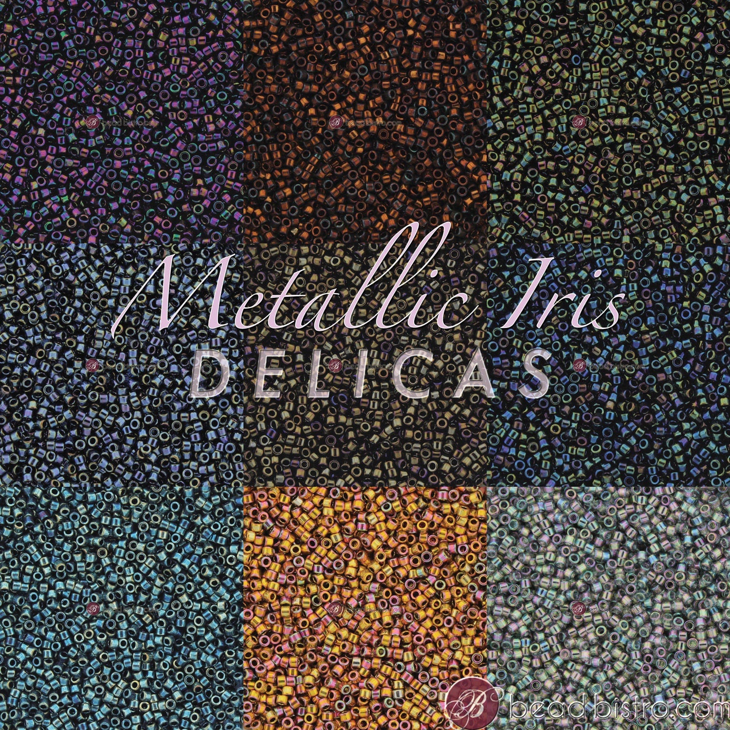 10g MIYUKI 11/0 DELICA Seed beads -METALLIC Blue Iris - size 11 seed beads - #2