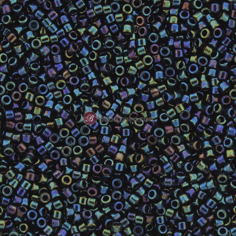 10g MIYUKI 11/0 DELICA Seed beads -METALLIC Blue Iris - size 11 seed beads - #2