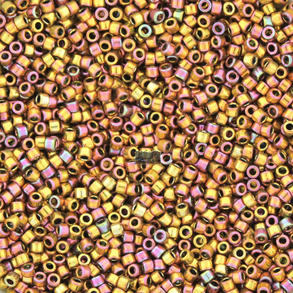 5g Miyuki 11/0 DELICA Seed beads - 24KT Gold IRIS - 24K Gold - size 11 seed beads - # 501