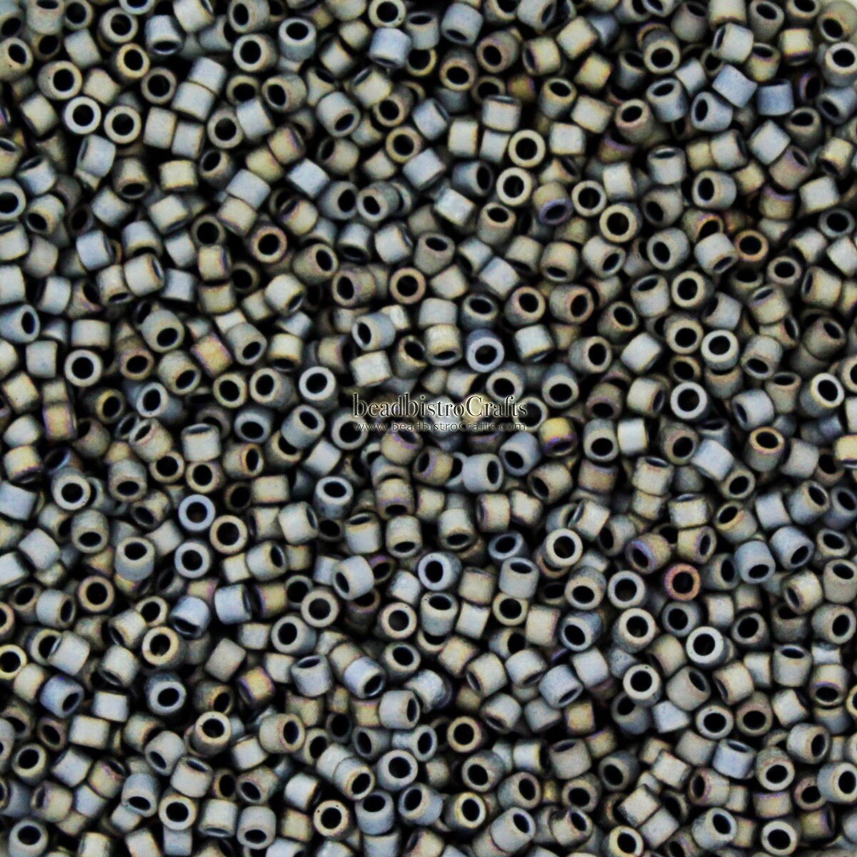 MIYUKI 11/0 DELICA - 5g or 10g Seed beads - MATTE Metallic Silver Grey - size 11 seed beads - #307