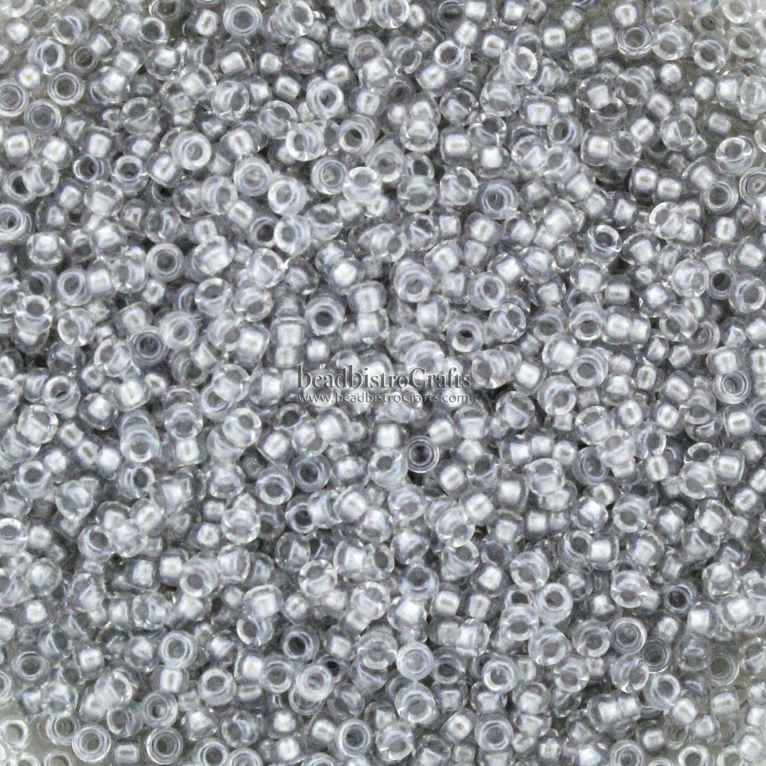 SIZE 15 seed beads - GALVANIZED Crystal LINED - 8.2g Miyuki Japanese seed beads - Round # 1105 - 15/0 Rocailles