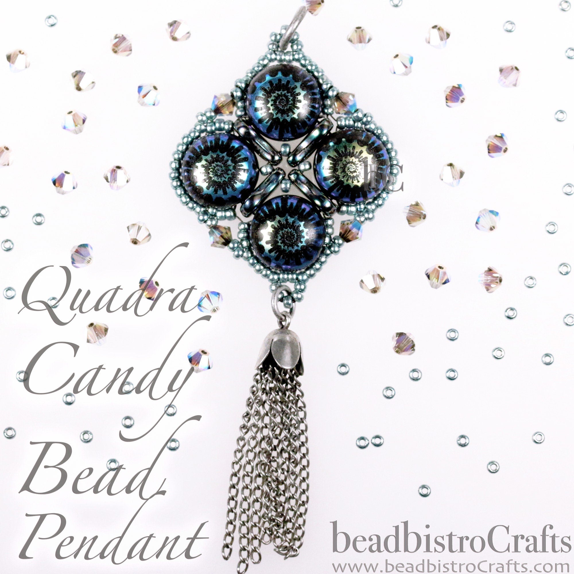 24pcs * 12mm Preciosa CANDY™ Cabochon Beads - 12mm Czech glass 2-hole cabochons - Jet LAZURE BLUE Luster