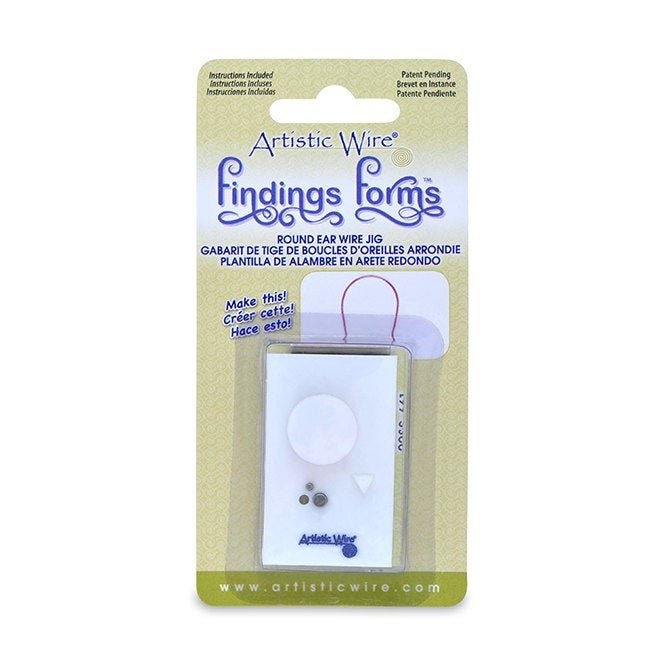 Round Ear Wire Jig - Finding Form Tool for Artistic Wire Tarnish Resistant Silver Craft Wire - non Tarnish Craft Wire