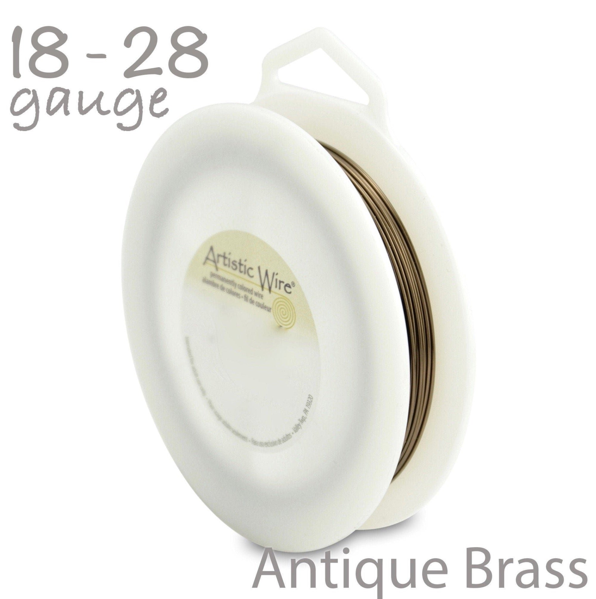 Antique Brass Artistic Wire 18, 20, 22, 24, 26, 28 Gauge Tarnish Resistant Craft Wire (1/4LB Bulk Spool)