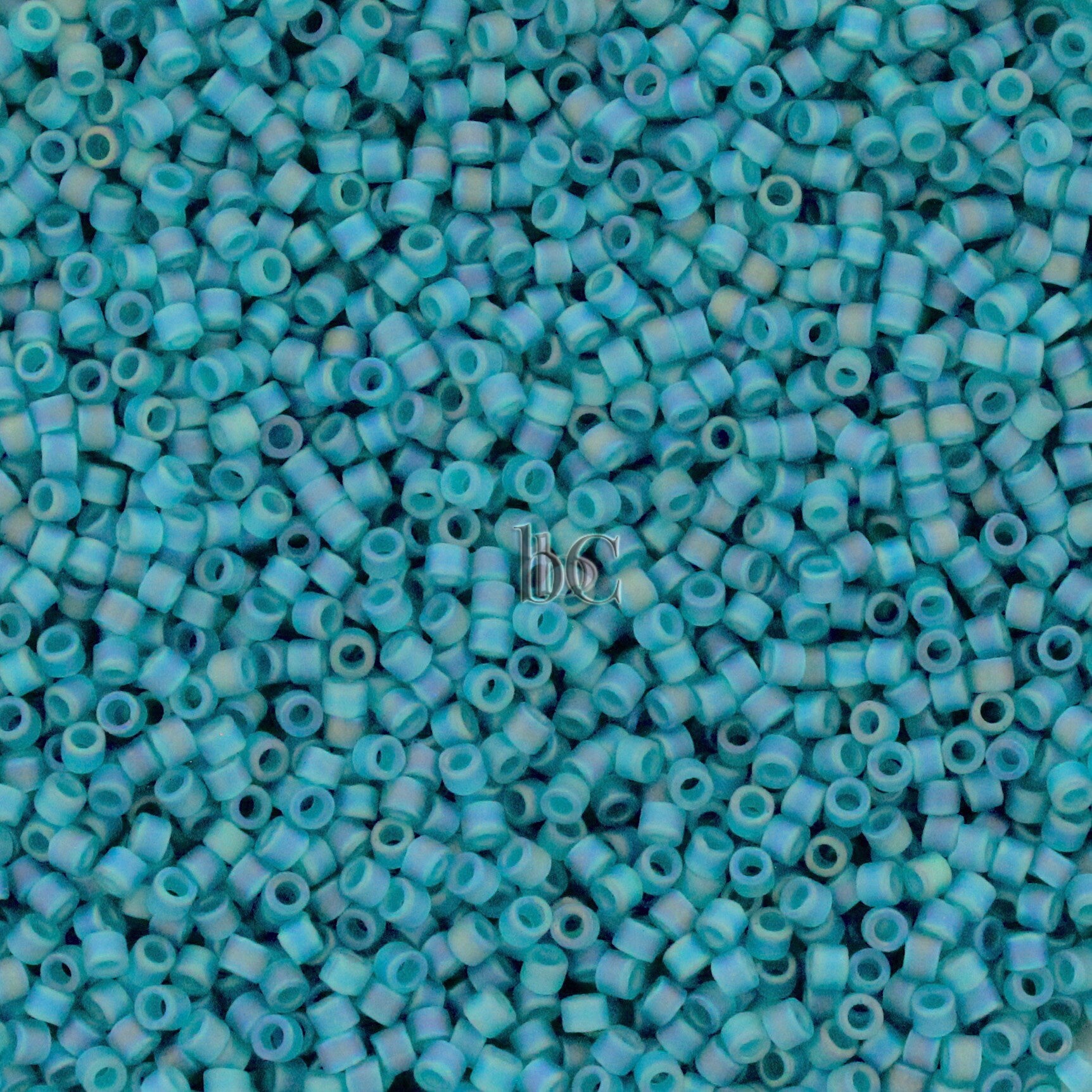 5g Miyuki 11/0 DELICA Seed beads - MATTE Caribbean Teal AB - frosted size 11 seed beads - # 1283
