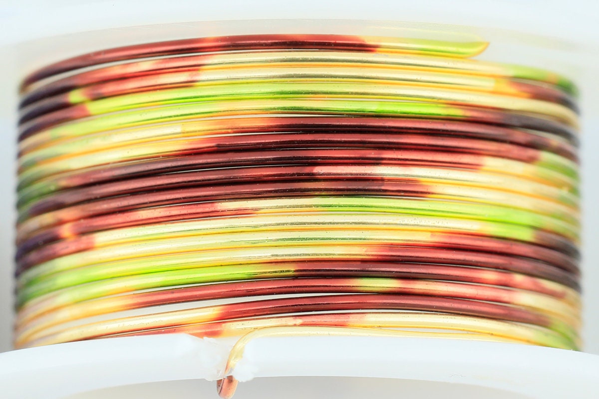 Brown, Green, Gold MultiColor Artistic Wire 20 Gauge Craft Wire ~ 4 Yards