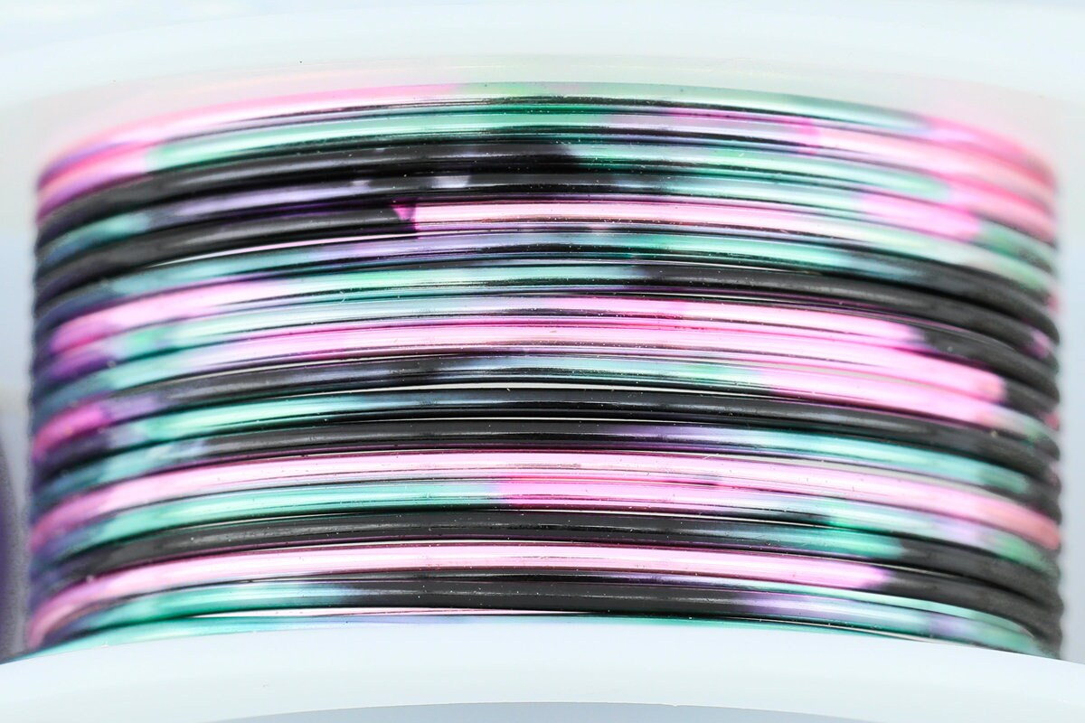 Pink, Black, Green MultiColor Artistic Wire 20 Gauge Craft Wire ~ 4 Yards