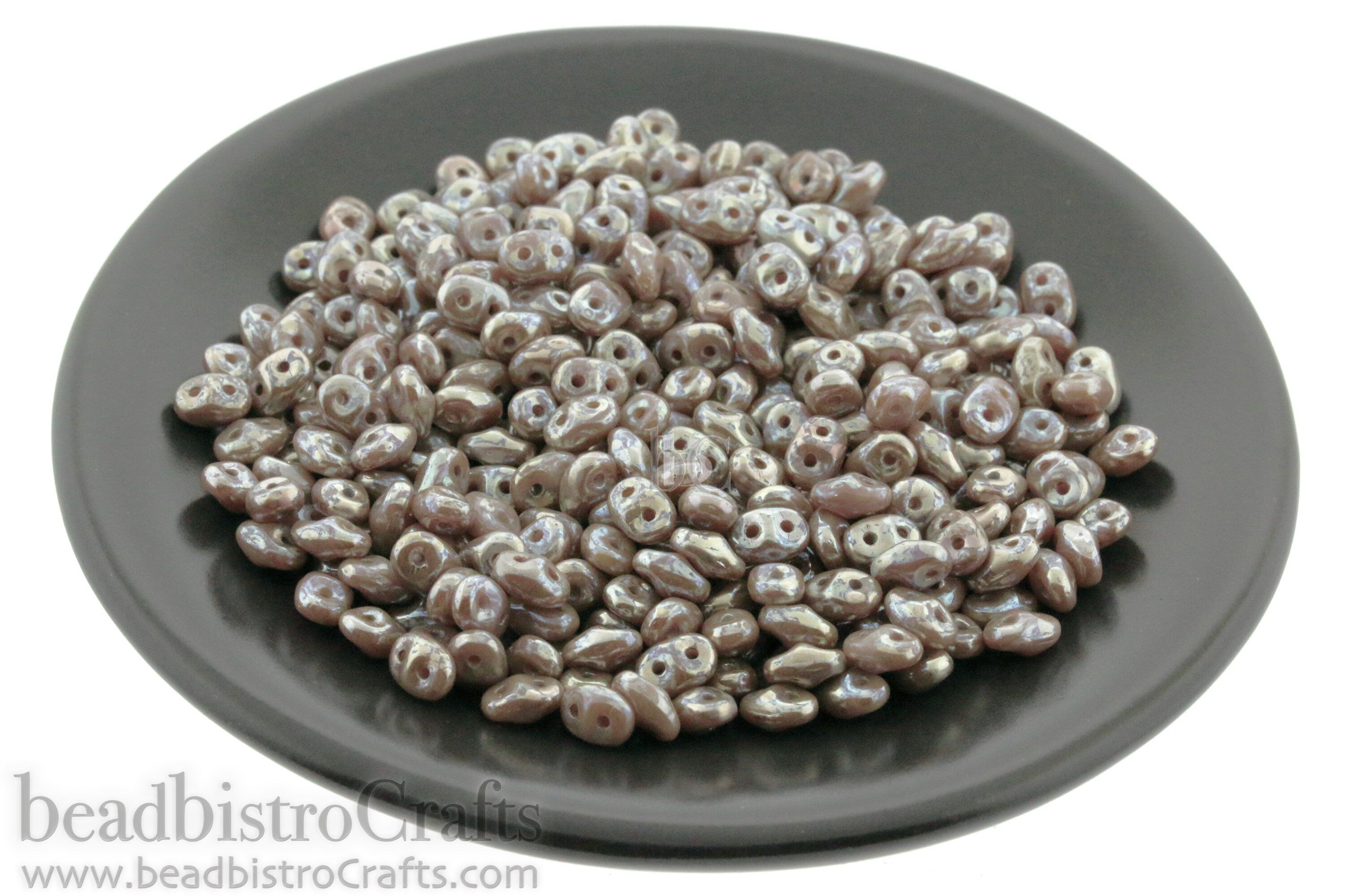 10g Czech SuperDuos * NEW COLOR * Opaque Violet REMBRANDT - Czech 2-hole beads - 2.5x5mm