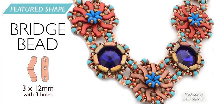 30pcs Czech BRIDGE 3-hole glass beads - CHILLI * 'Herbs and Spices' Collection - Satin Lustered 3x12mm