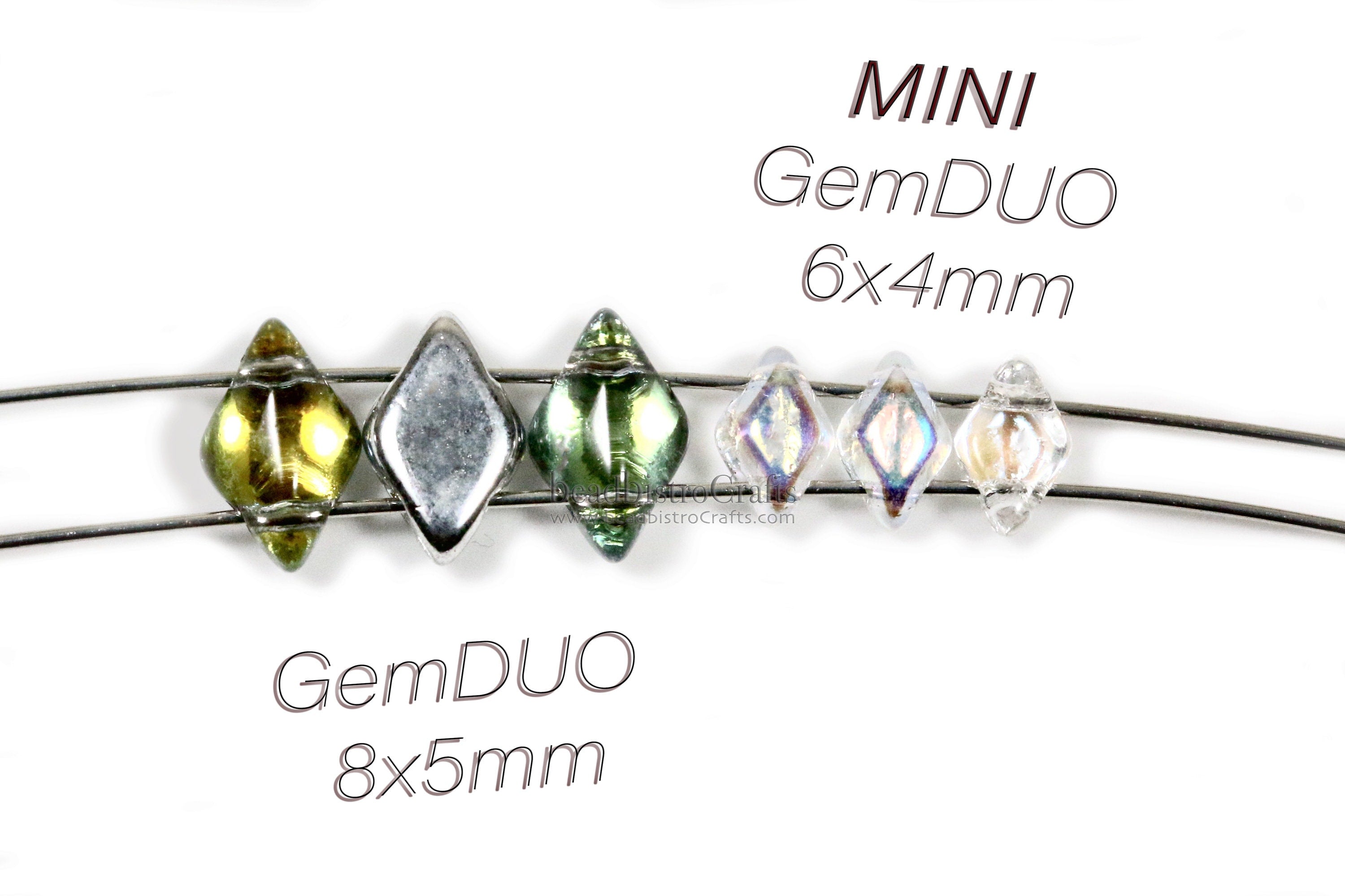 120pcs Czech MINI GemDuo beads - 2 hole beads - JET black - 6x4mm