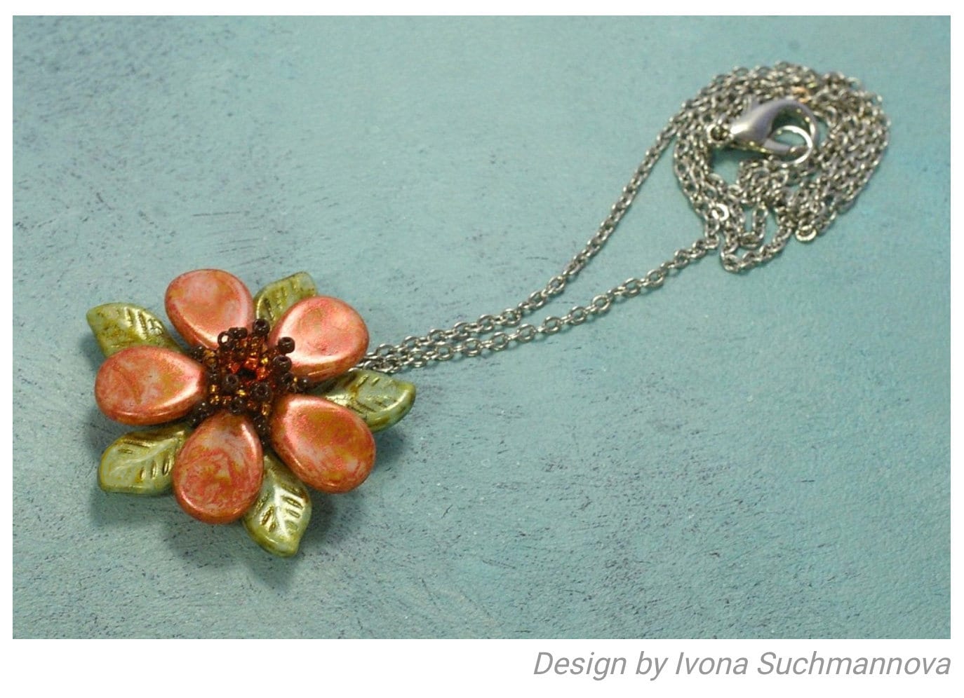 25pcs Flower Petal beads - Czech Glass Anemone Petals - MATTE Tangerine OPAL - 8x11mm