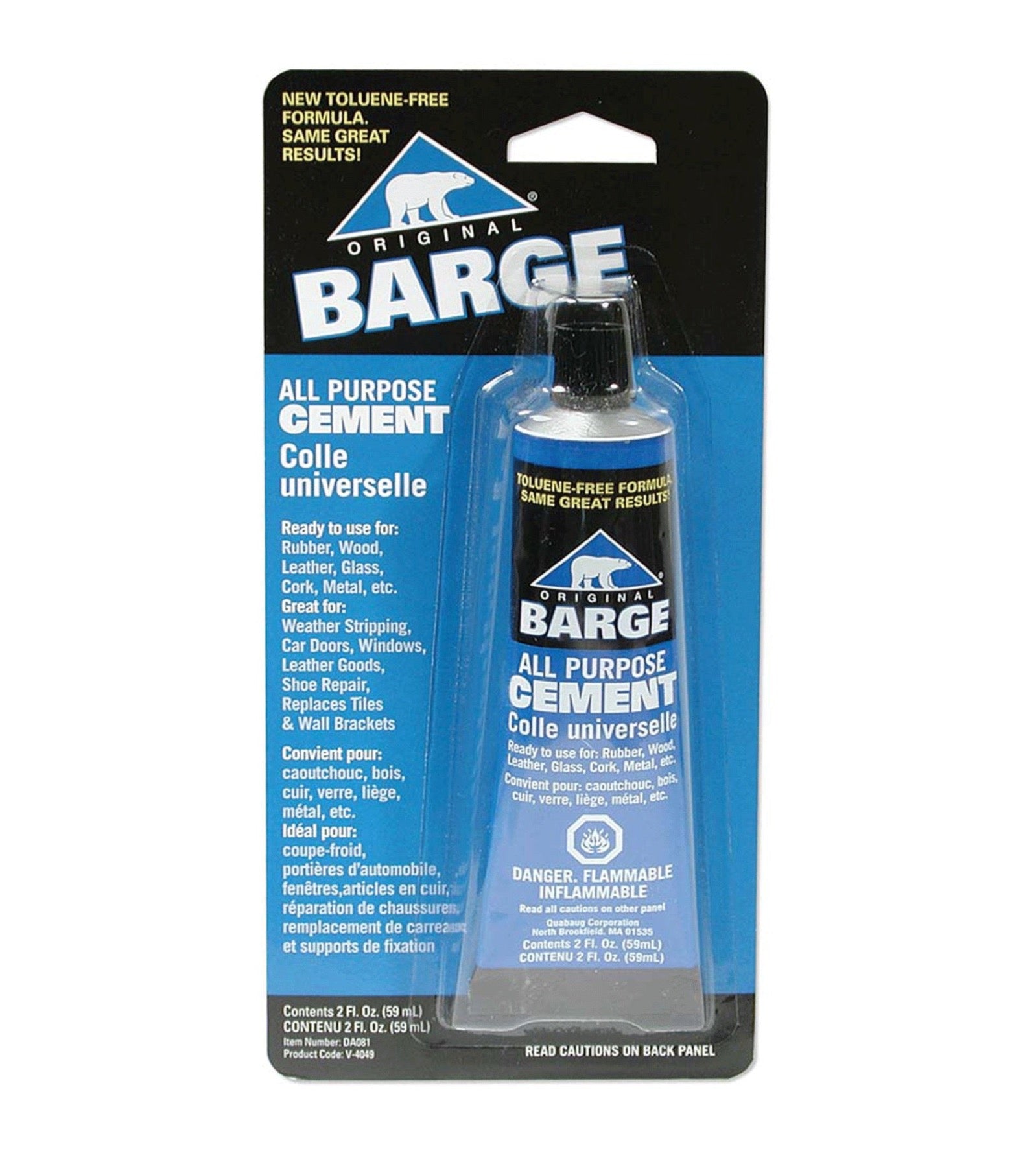 Barge All Purpose Cement 2 oz Tube - Metal Leather Rubber Wood Glass Glue