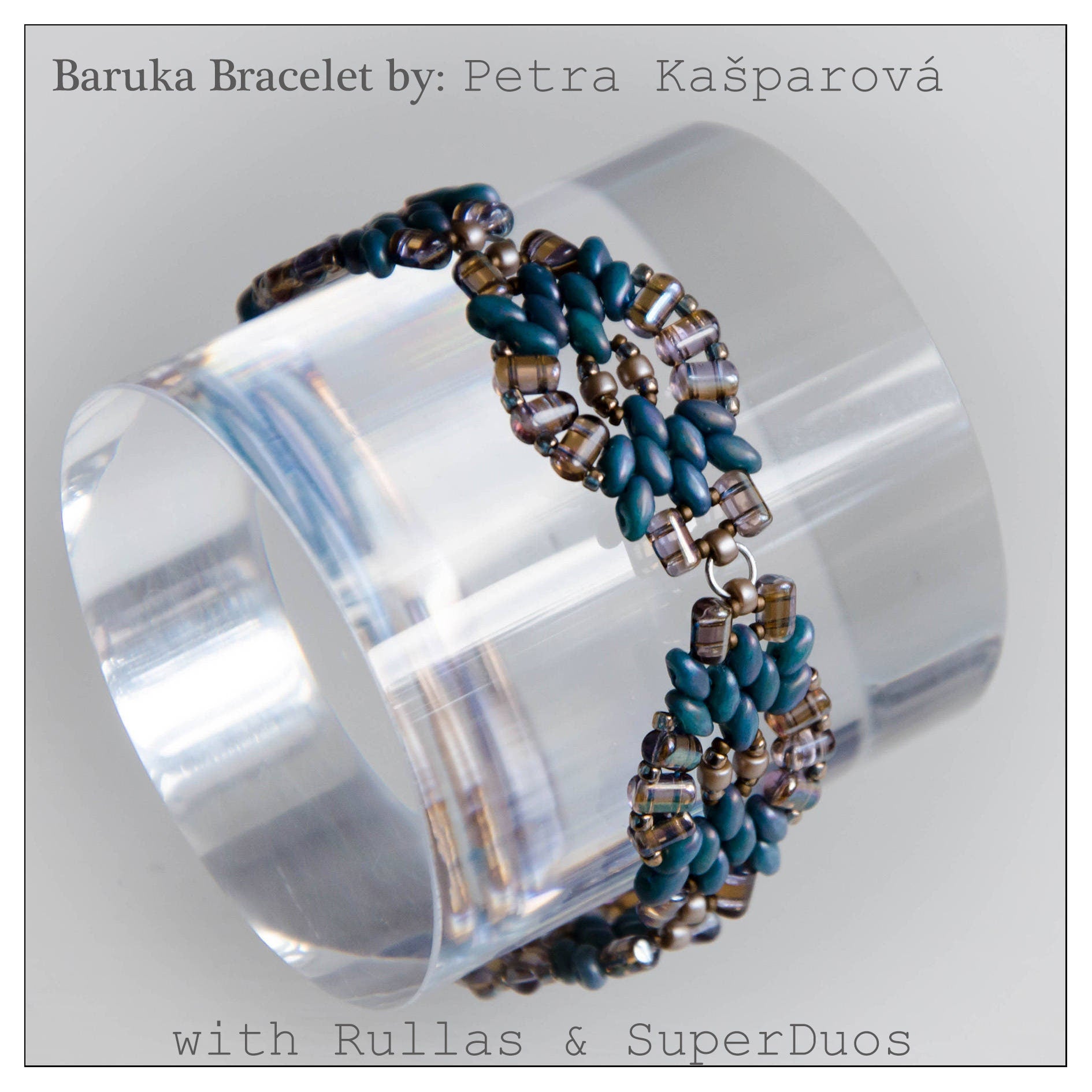 20g Czech Glass 2 hole Rulla beads Jet 3x5mm Rullas