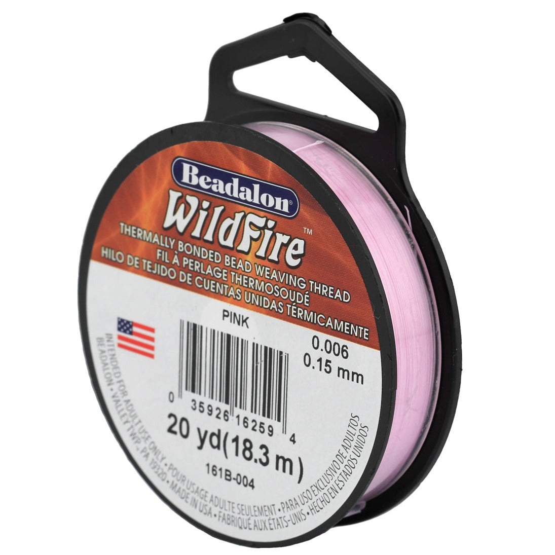 Beadalon® WildFire Beading Thread, Pink .006in (0.15mm) 20 Yard Spool, 10-Pound Test