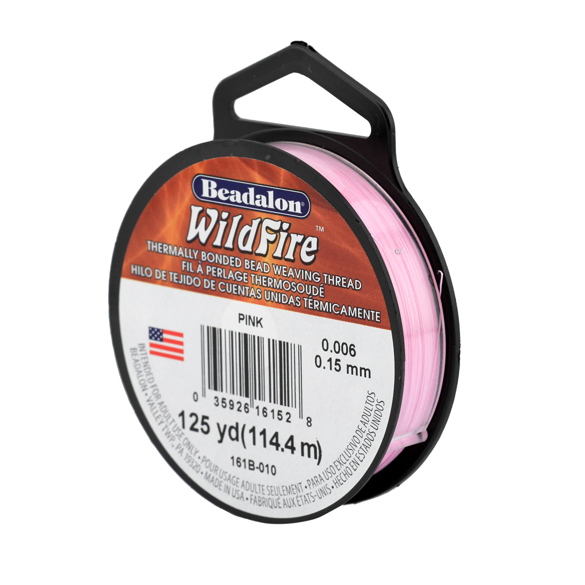 Beadalon® WildFire Beading Thread, Pink .006in (0.15mm) 125 Yard Spool, 10-Pound Test