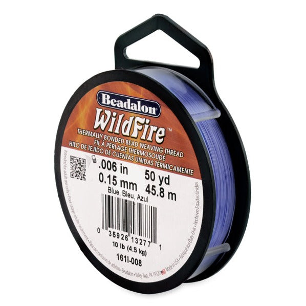 Beadalon® WildFire Beading Thread, Blue .006in (0.15mm) 50 Yard Spool, 10-Pound Test