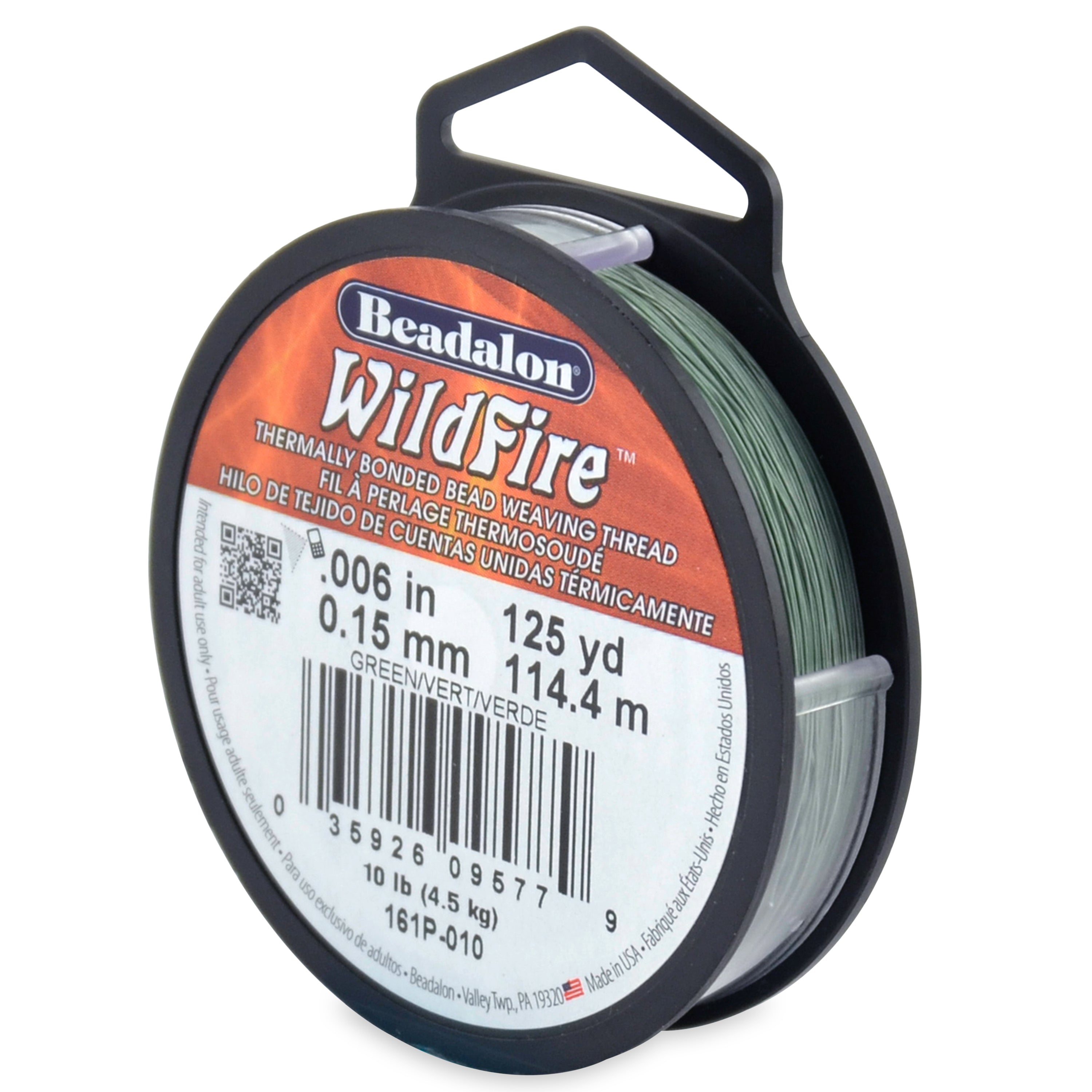 Beadalon® WildFire Beading Thread, Green .006in (0.15mm) 125 Yard Spool, 10-Pound Test