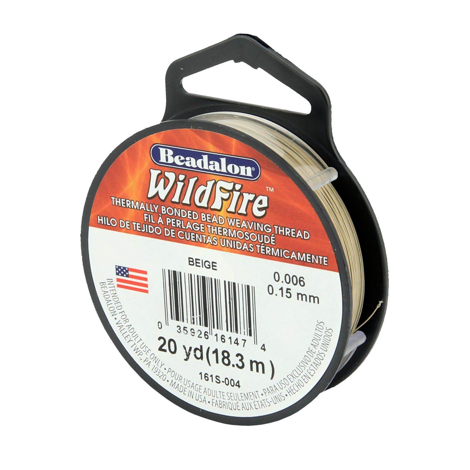 Beadalon® WildFire Beading Thread, Beige .006in (0.15mm) 20 Yard Spool, 10-Pound Test