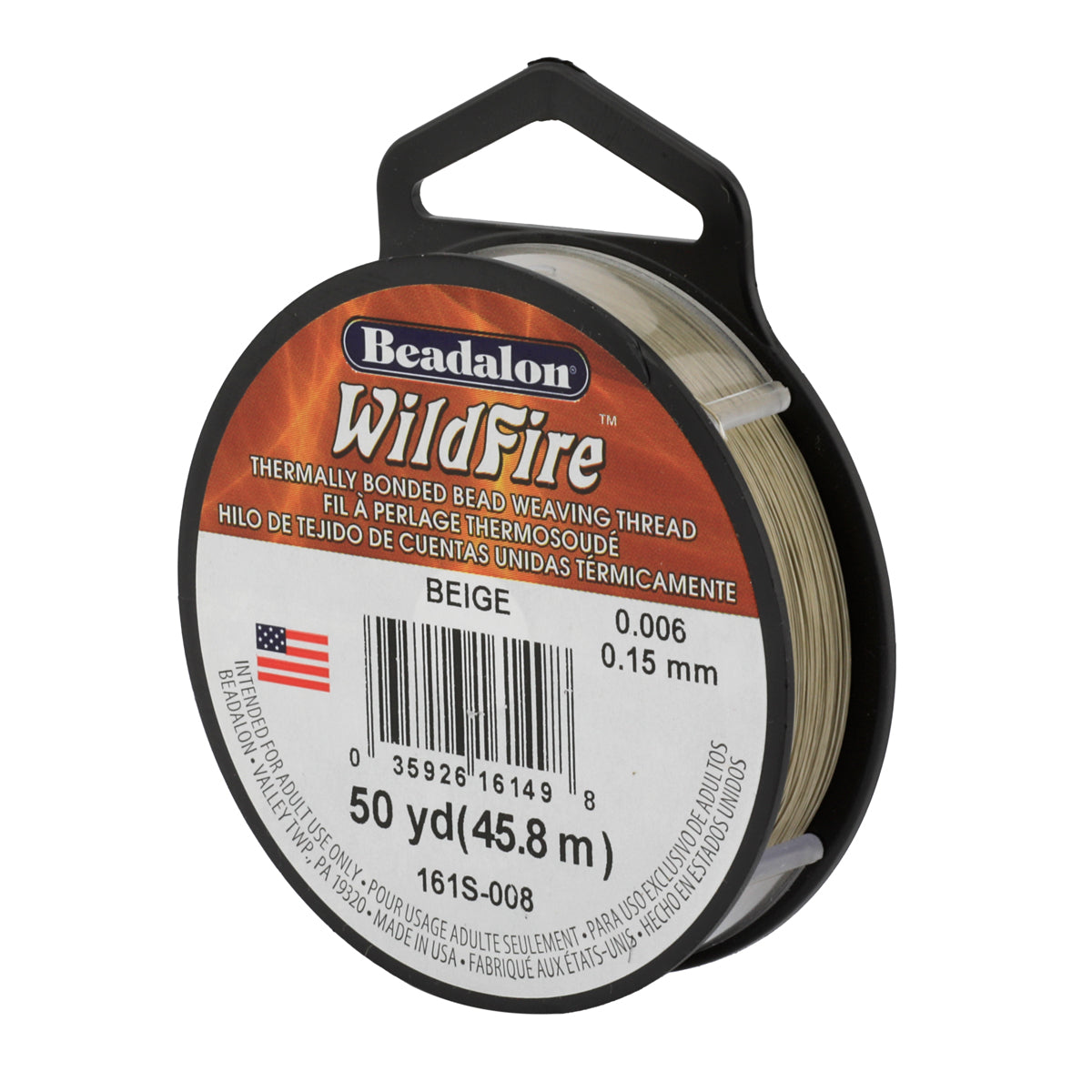 Beadalon® WildFire Beading Thread, Beige .006in (0.15mm) 50 Yard Spool, 10-Pound Test