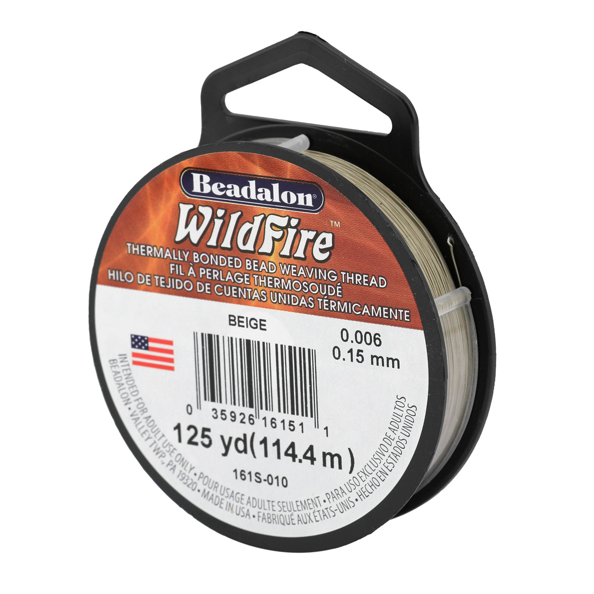 Beadalon® WildFire Beading Thread, Beige .006in (0.15mm) 125 Yard Spool, 10-Pound Test