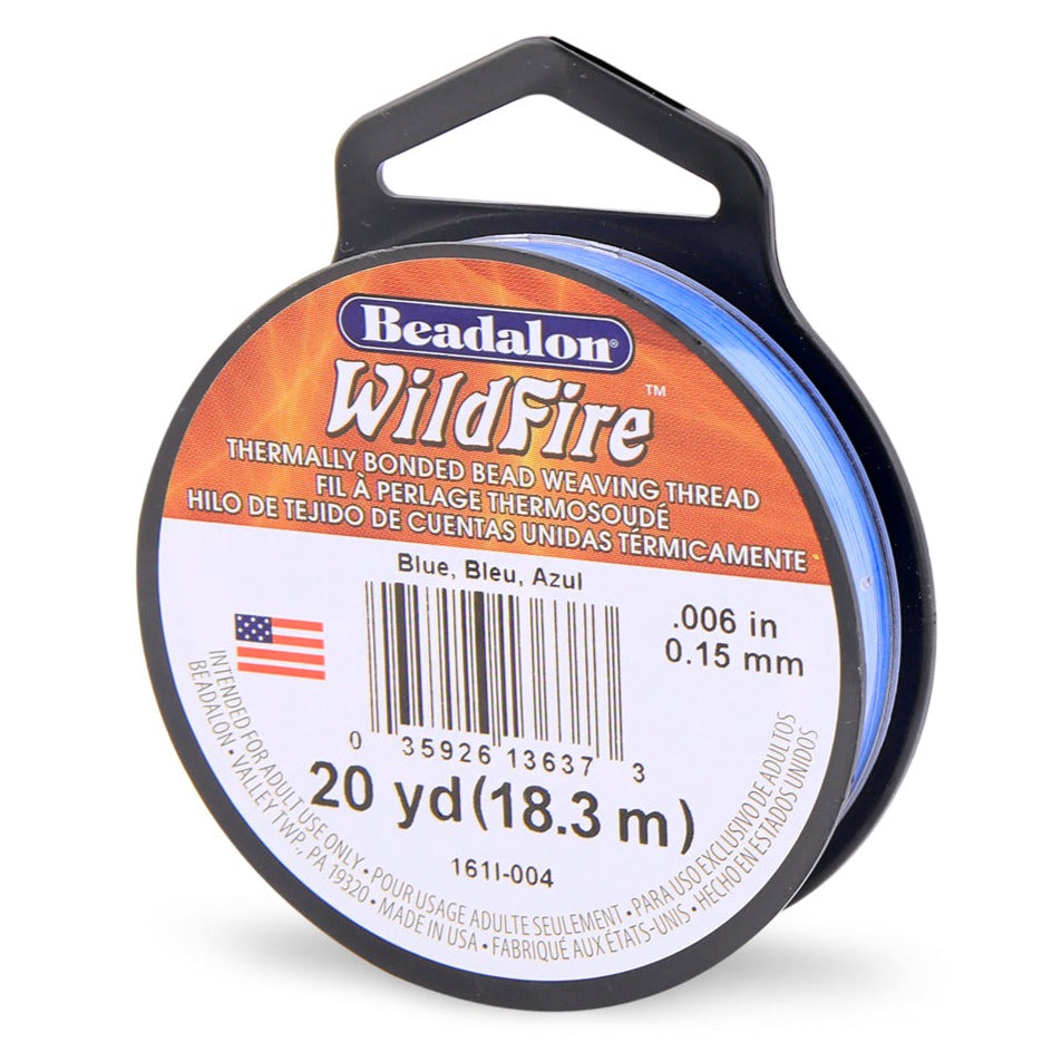 Beadalon® WildFire Beading Thread, Blue .006in (0.15mm) 20 Yard Spool, 10-Pound Test