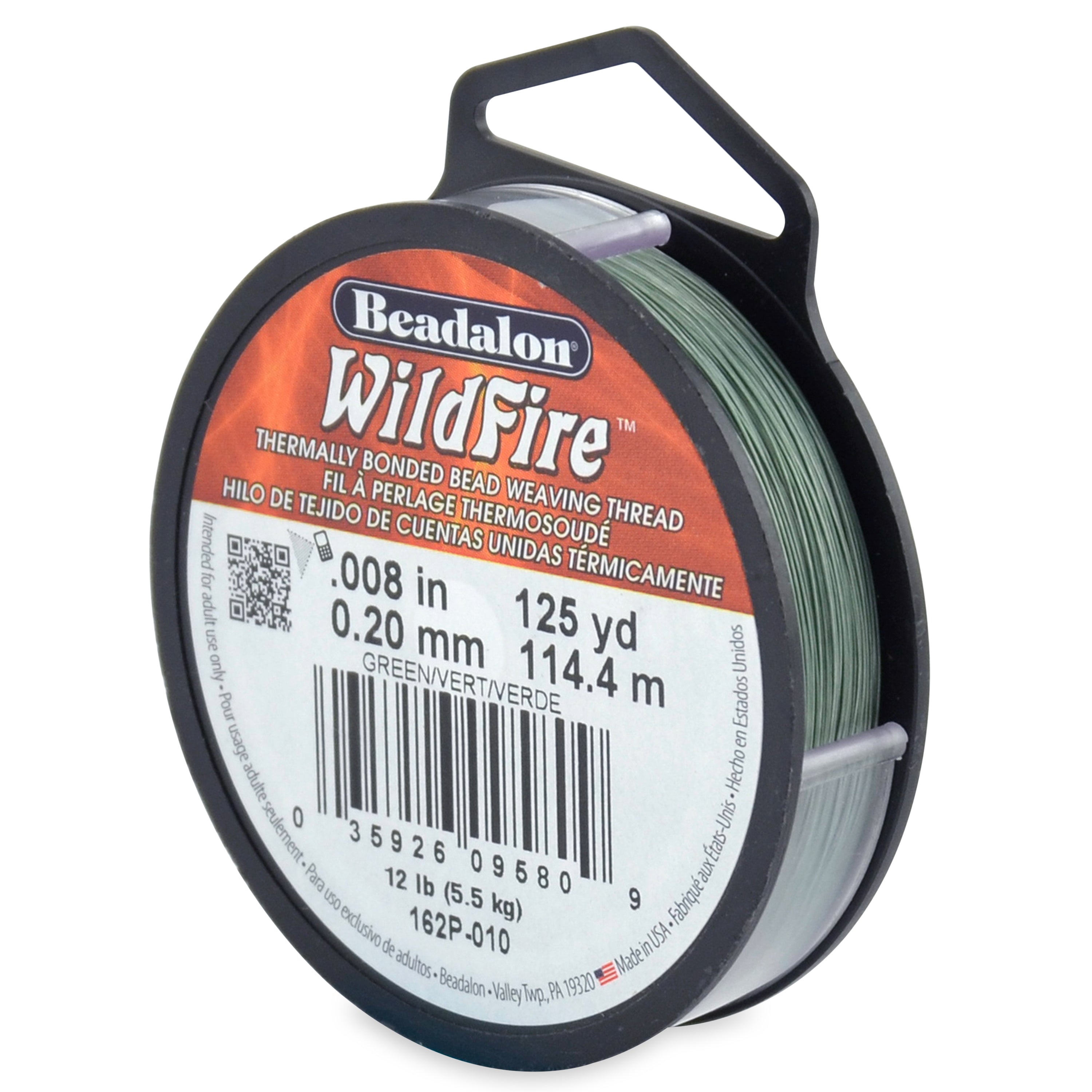 Beadalon® WildFire Beading Thread, Green .008in (0.20mm) 125 Yard Spool, 15-Pound Test