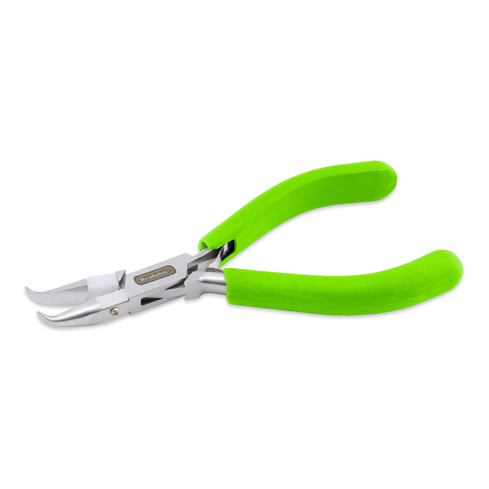 Beadalon Bent Chain Nose Pliers with Nylon Inner Jaw for Straightening, Forming, and Flattening Wire