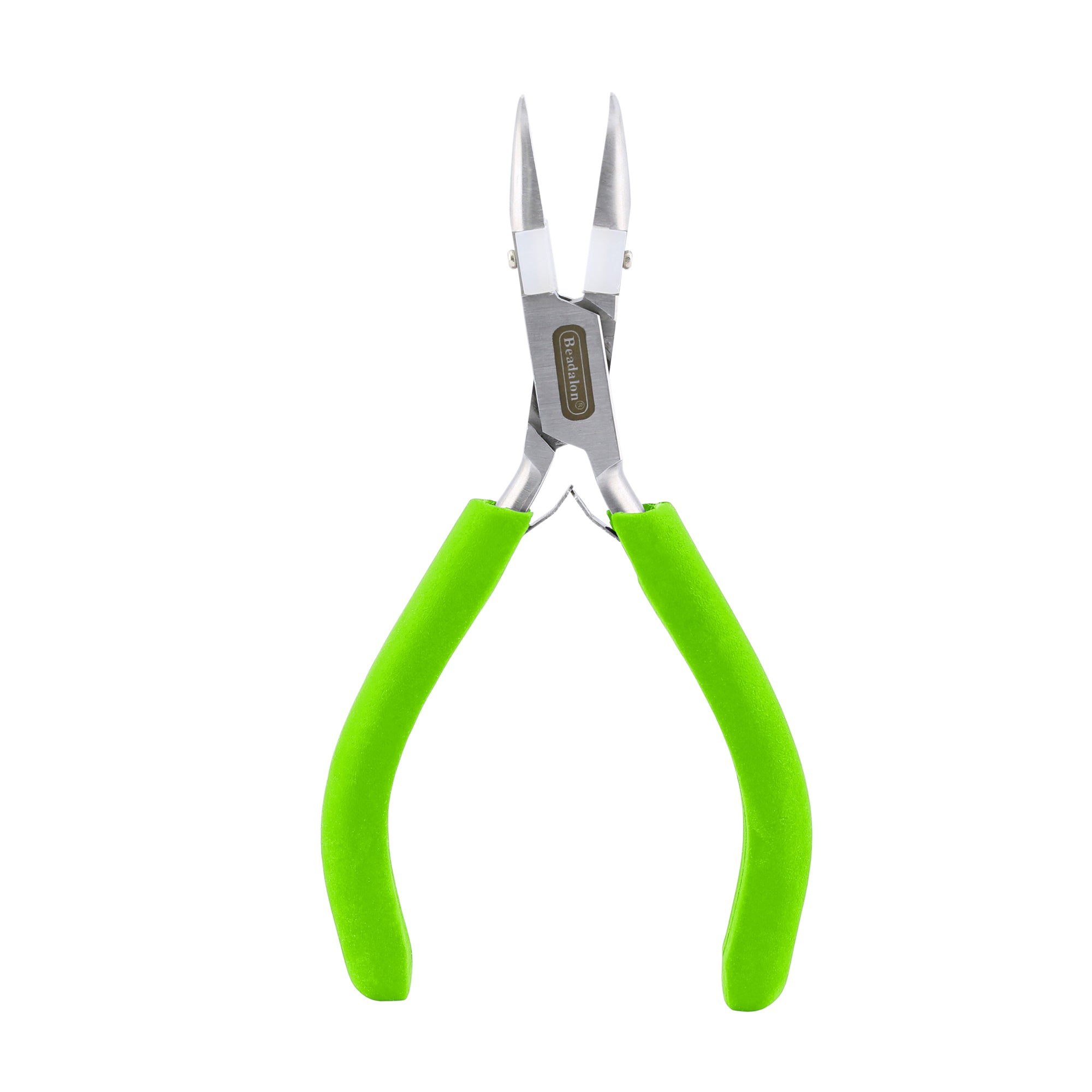 Beadalon Bent Chain Nose Pliers with Nylon Inner Jaw for Straightening, Forming, and Flattening Wire