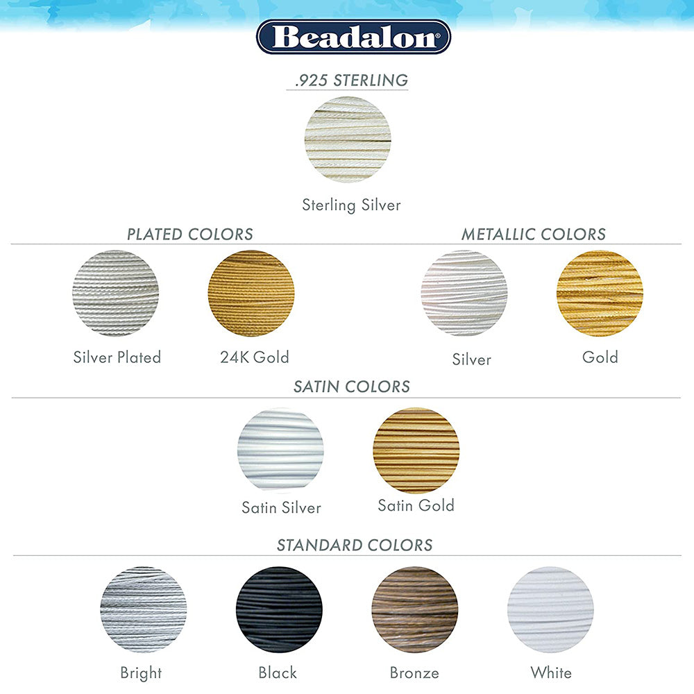 Beadalon 49 Strand, Satin Gold .015in Flexible Wire - 30ft Spool