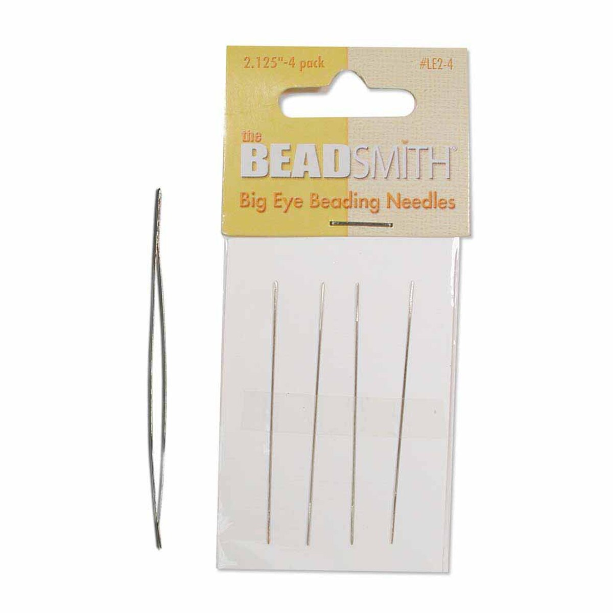 Beadsmith, Big Eye 2.125in Large Eye Beading Needles - 4 Needles