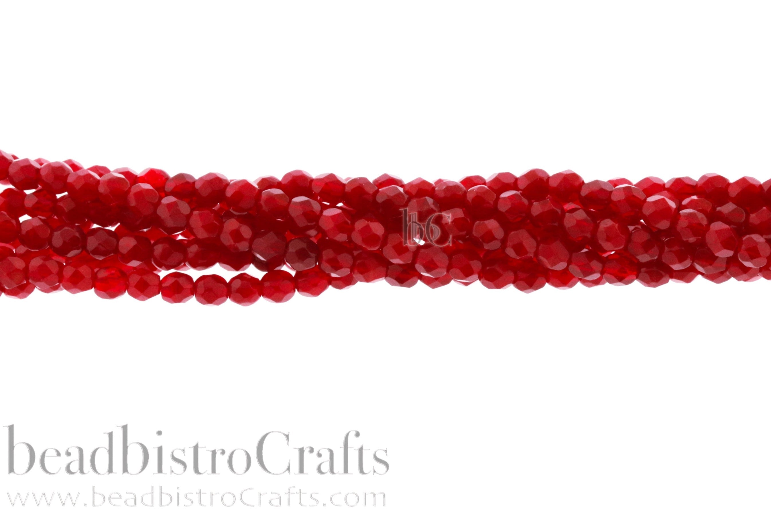 Deep Red Opal Oxblood, 4mm Round Fire Polish Beads (50pcs)