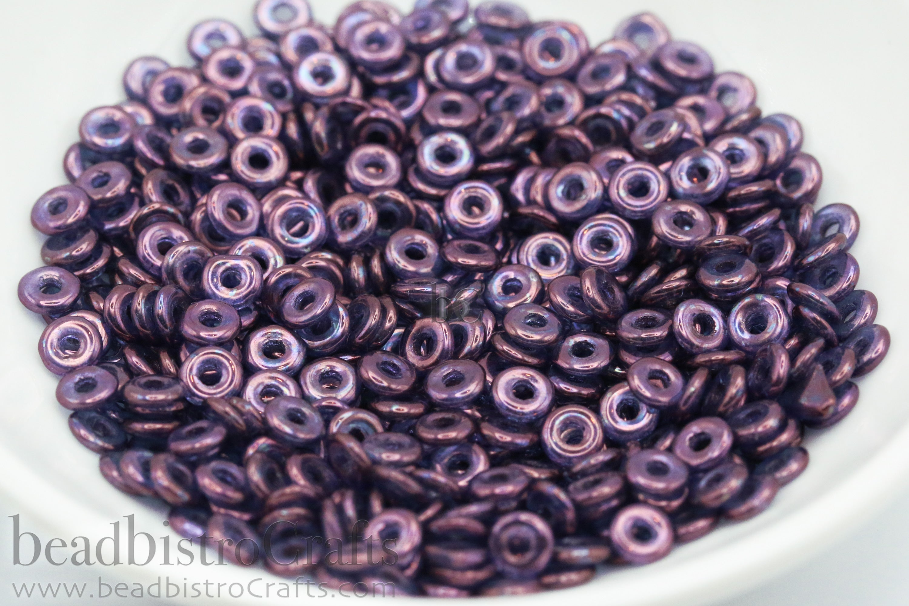 Czech Glass O Ring Beads Crystal NEBULA 1x4mm