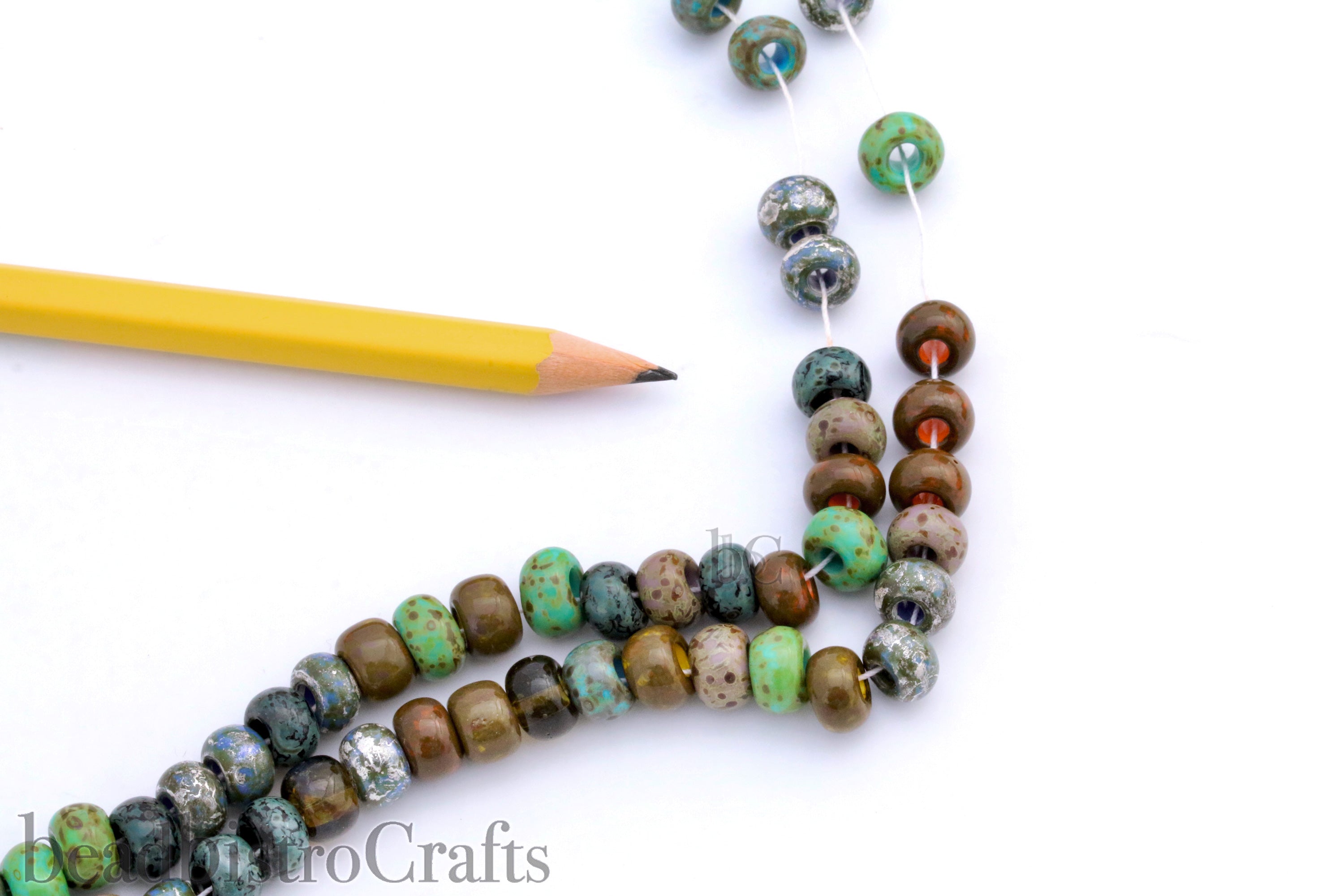 Czech Size 34/0 Beads Aged Interstellar PICASSO MIX Seed Beads ~ 6.8" strand