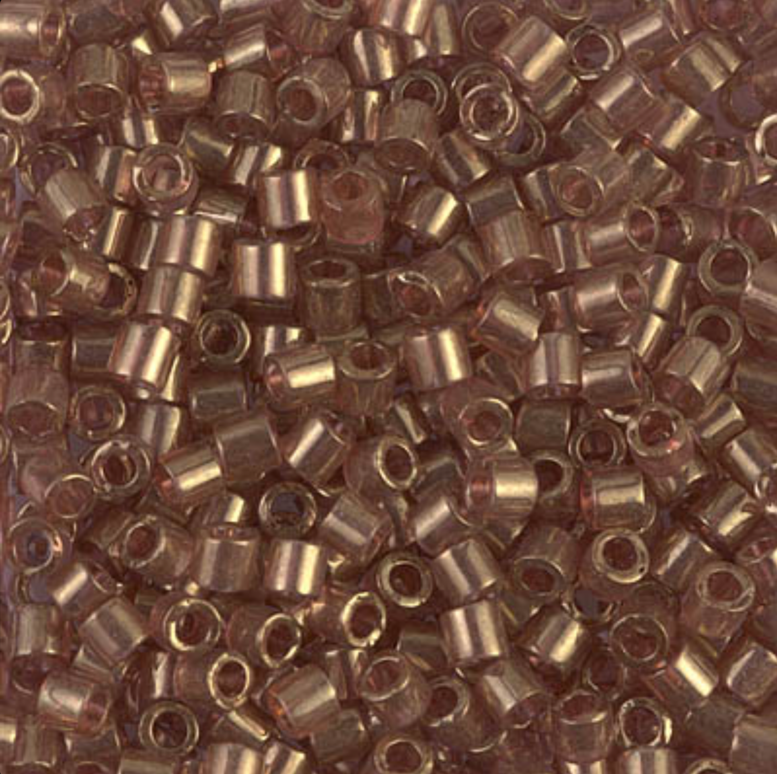 Miyuki 8/0 Delica Seed Beads, Transparent Luster Gold # 115 ~ 6.8 Grams