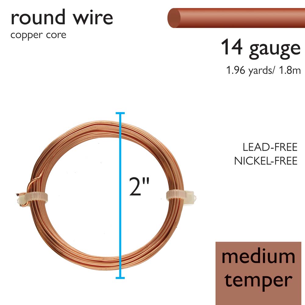 German Wire 14 Gauge Copper Beadsmith Wire