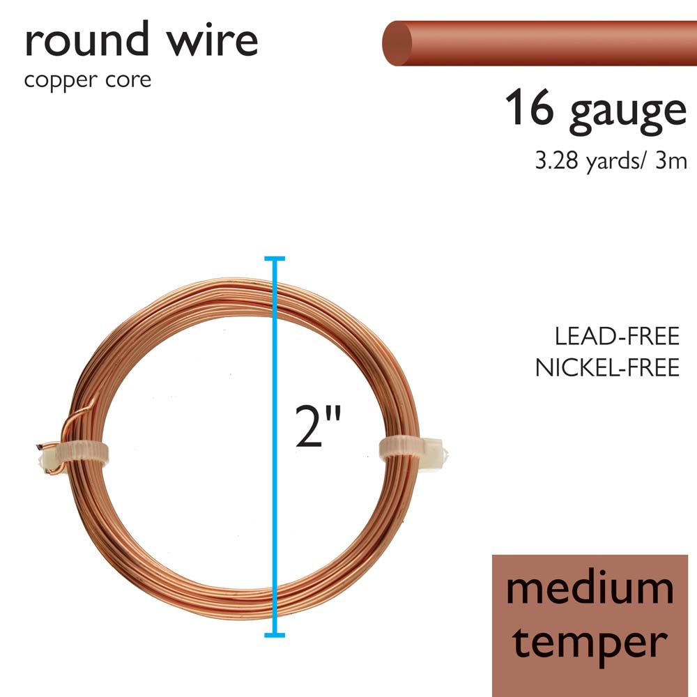 German Wire 16 Gauge Copper Beadsmith Wire