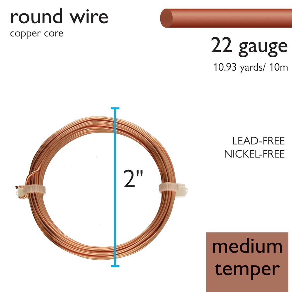 German Wire 22 Gauge Copper Beadsmith Wire