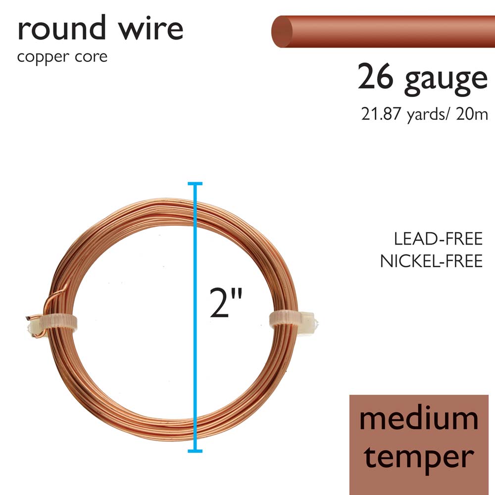 German Wire 26 Gauge Copper Beadsmith Wire