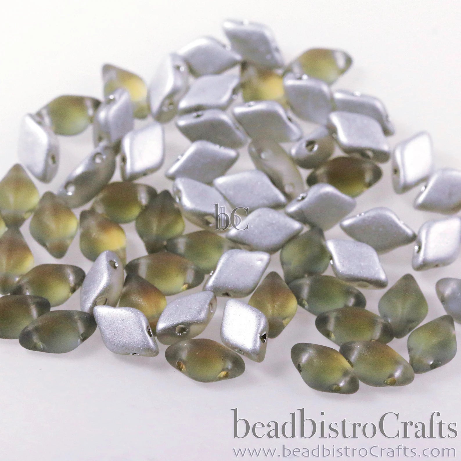 GemDuo Beads 8x5mm Matte Backlit Tequila 2-Hole Czech Seed Beads ~ 70pcs