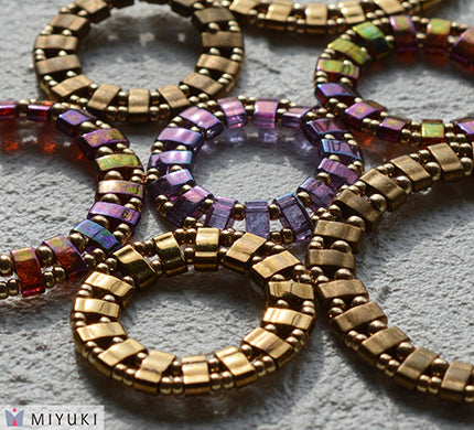 MIYUKI Half Tila Beads, Crystal Magic Wine # 4573 - 10 grams