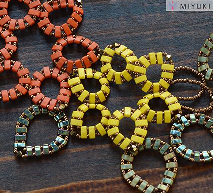 MIYUKI Half Tila Beads, Antique Ivory Ceylon # 592 - 10 grams