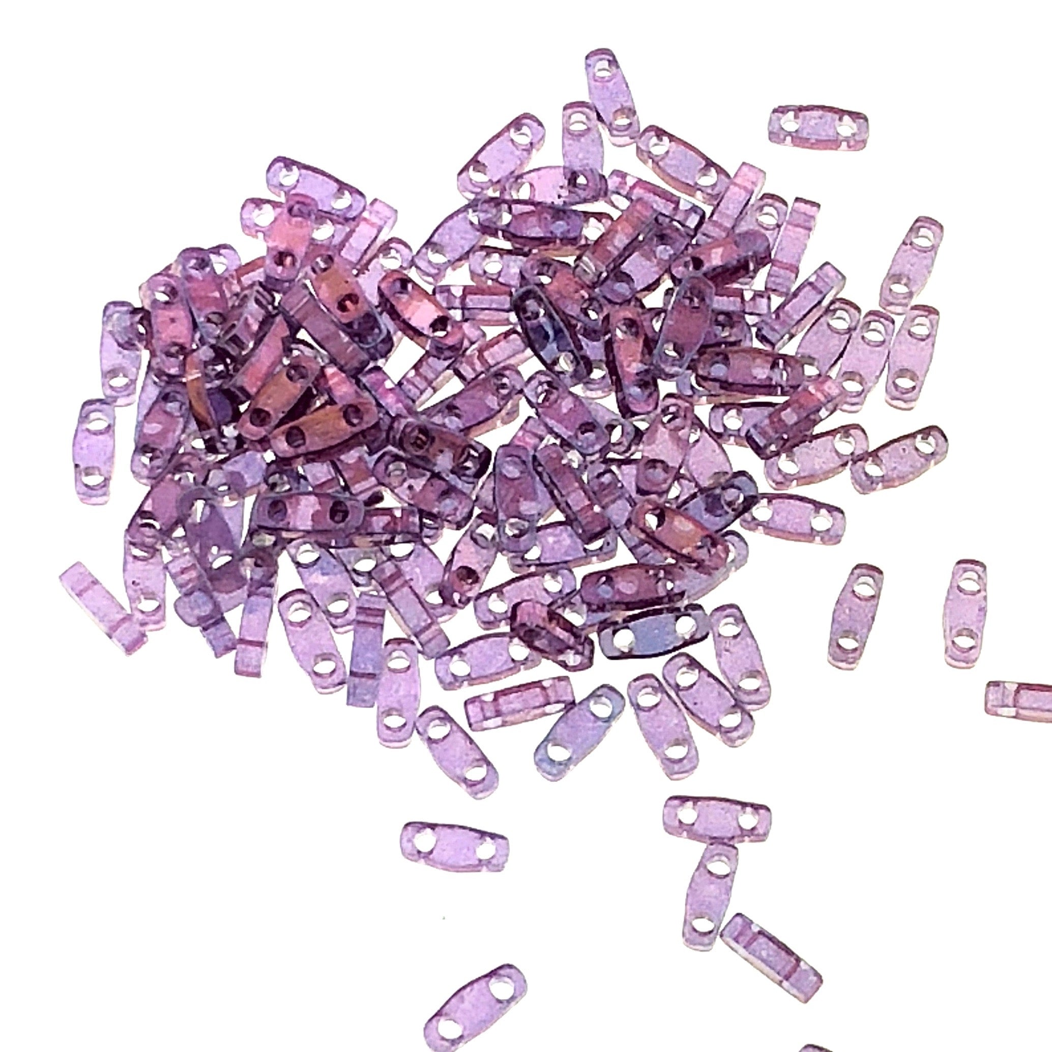 MIYUKI Quarter Tila Beads, Light Amethyst Gold Luster # 316 (5 or 10 grams)
