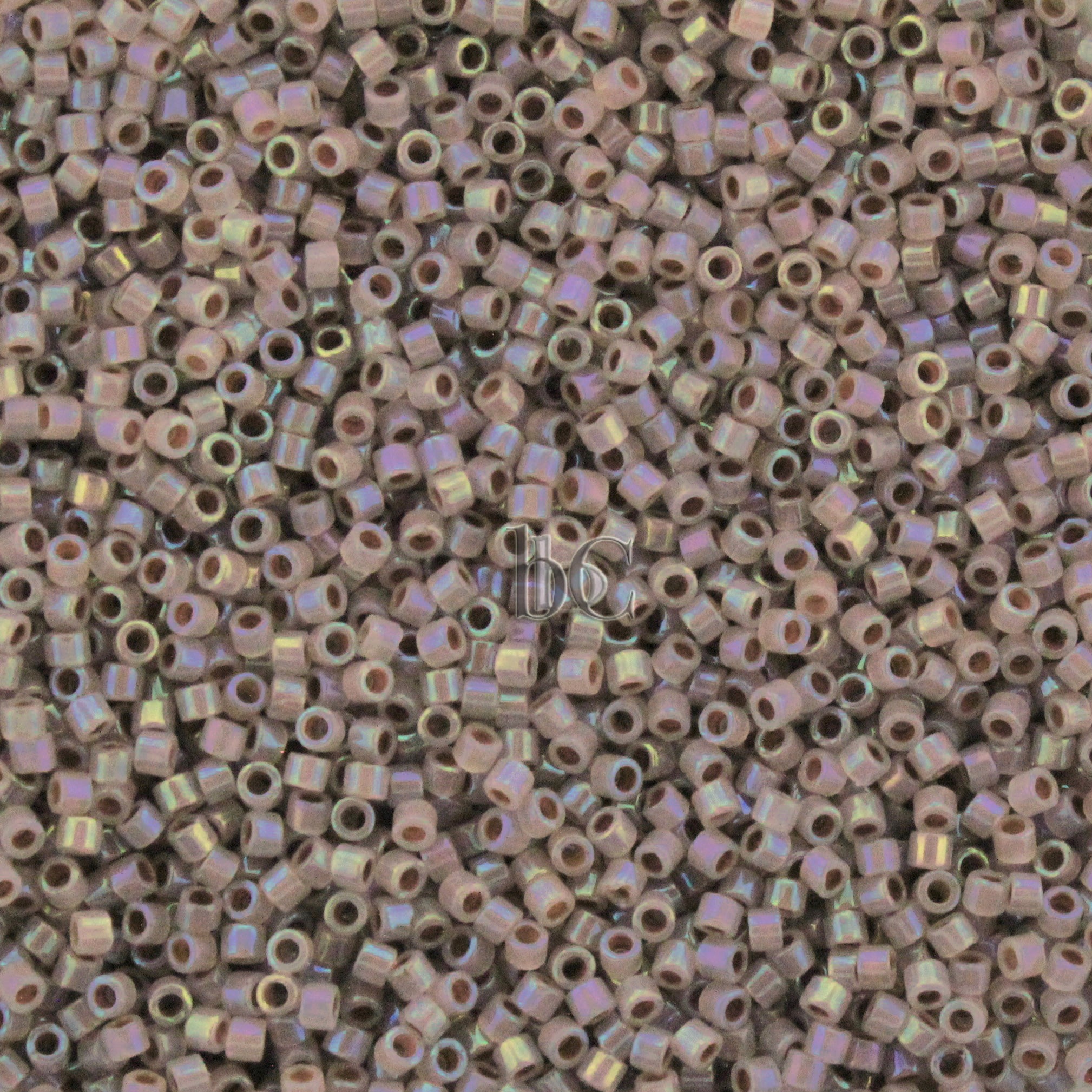 Miyuki 11/0 Delica Seed Beads, Cocoa lined Opal AB  # 1749 ~ 5 grams