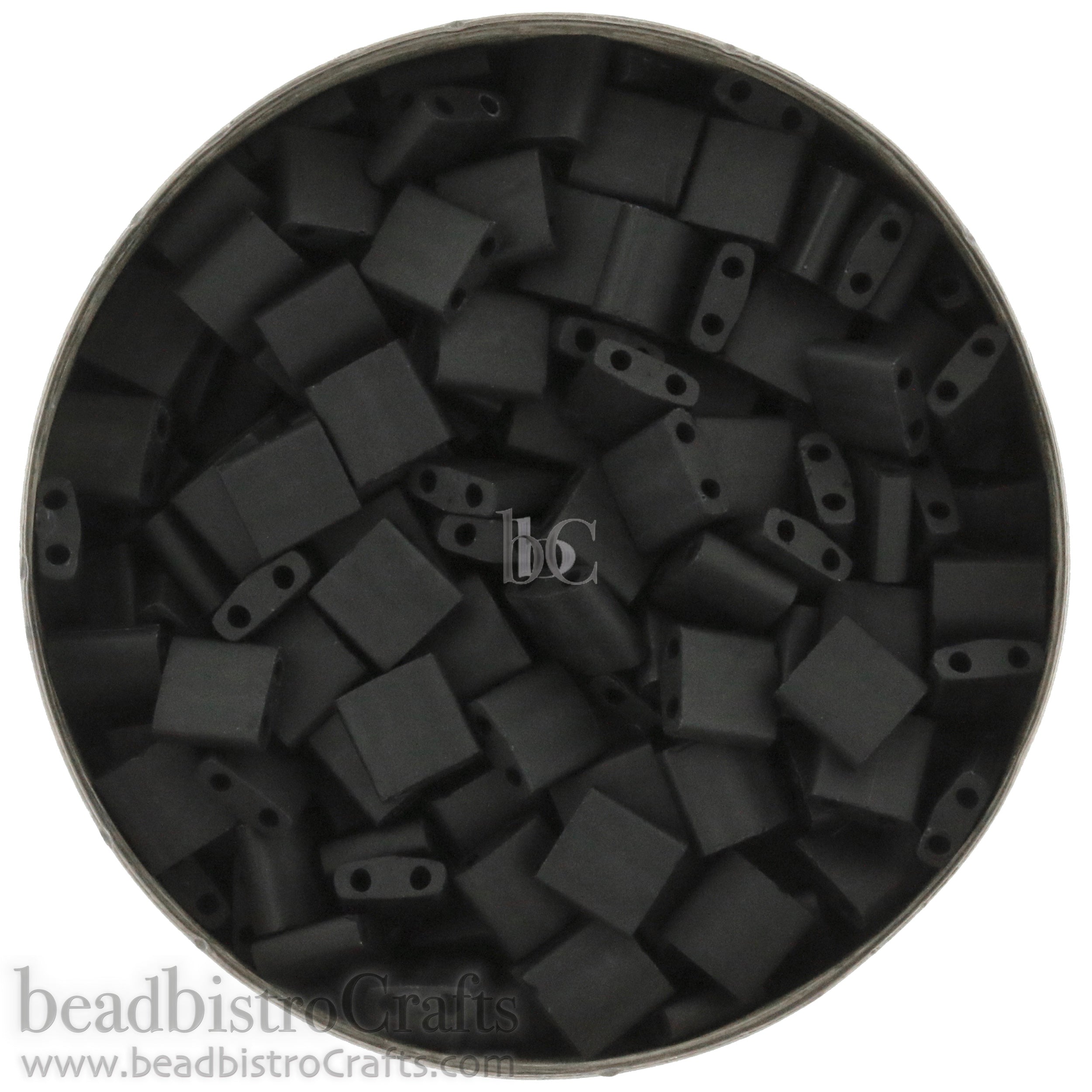 MIYUKI Full Tila Beads, Matte Black # 401F - 10 grams