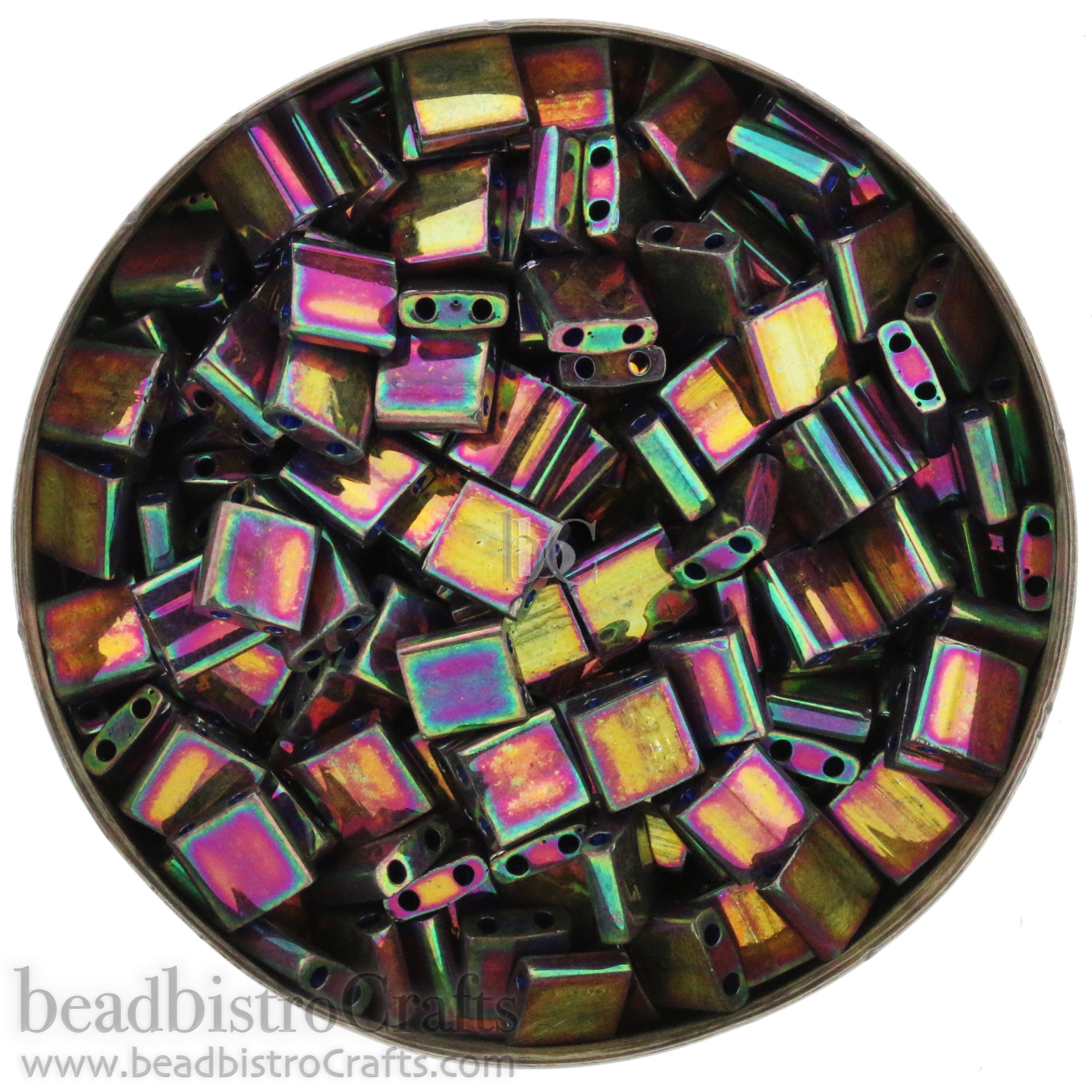 MIYUKI Full Tila Beads, Bronze Metallic Iris Luster # 1893 - 10 grams