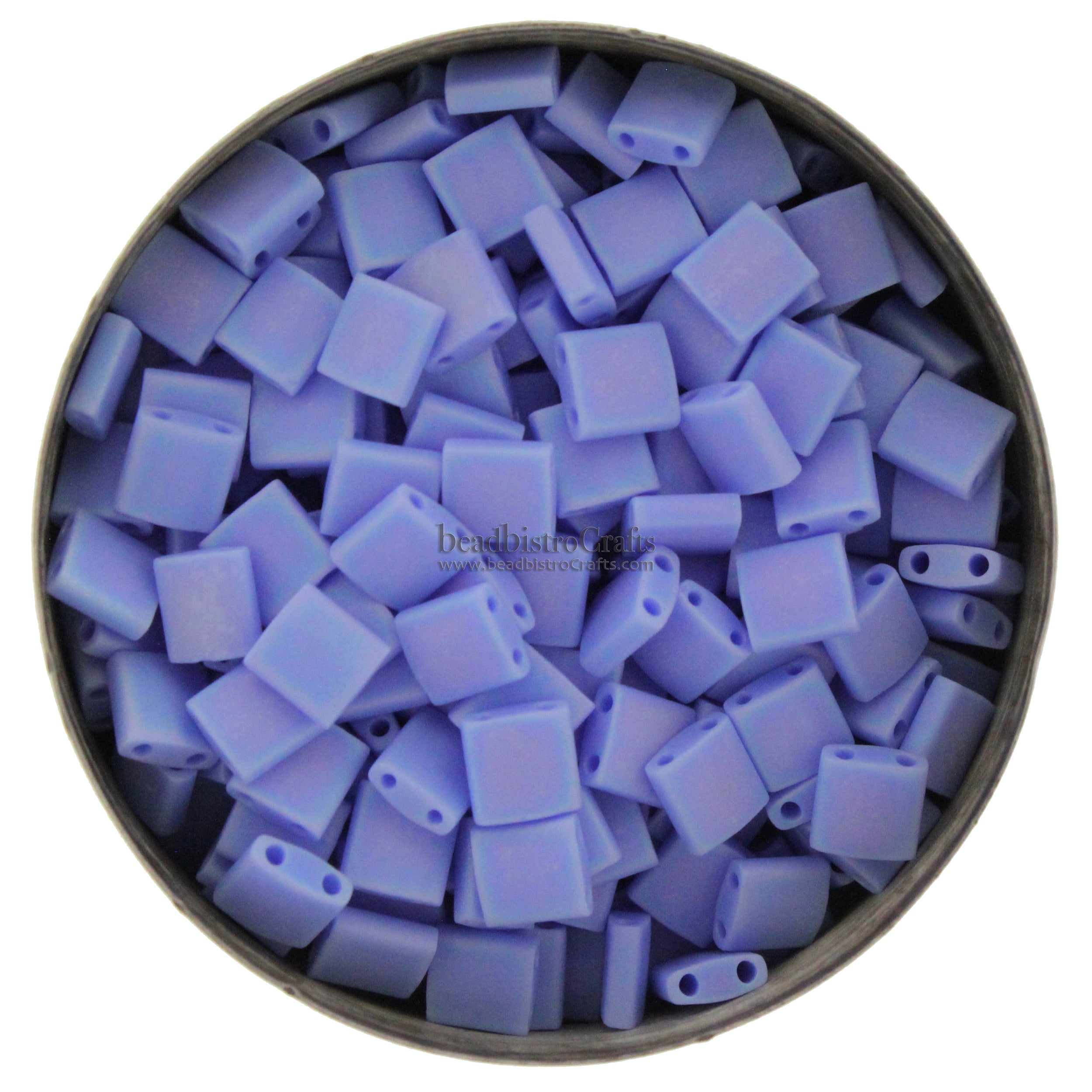 MIYUKI Full Tila Beads, Opaque Periwinkle AB # 483 - 10 grams